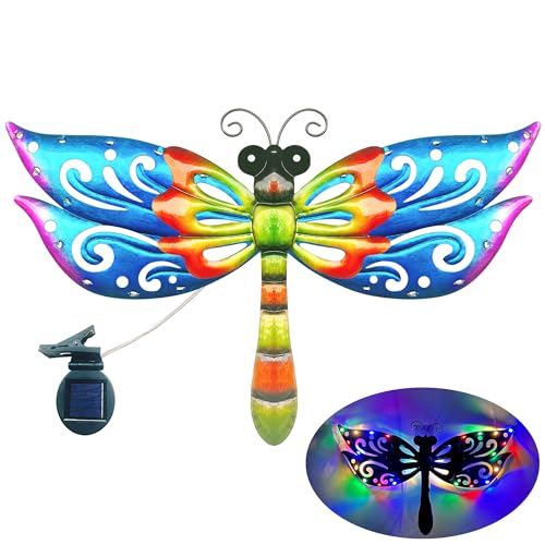 Solar Dragonfly Garden Wall Art
