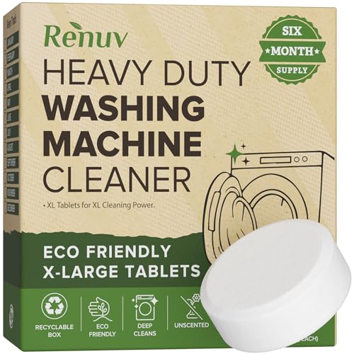Heavy Duty Washing Machine Cleaner & Descaler & Deodorizer Tablets (6 Count)
