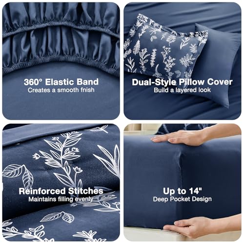 Navy Blue King Comforter Set