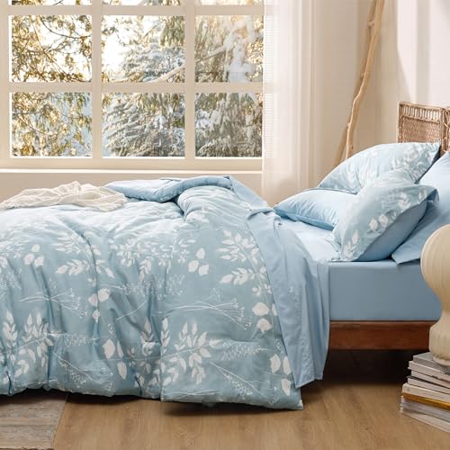 Floral Sky Blue Comforter Set