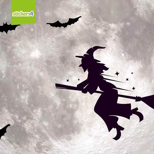 8" x 8" Halloween Full Moon Window Cling (7 Count)