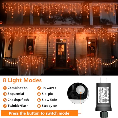 Orange Lights for Halloween (66 Foot)