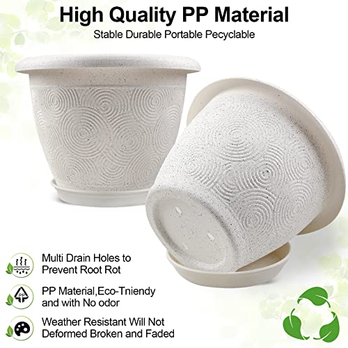 6 Inch Flower Pots Planters for Indoor Outdoor Plants