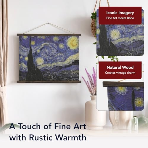 The Starry Night Over the Rhone Tapestry Wall Art by Vincent van Gogh