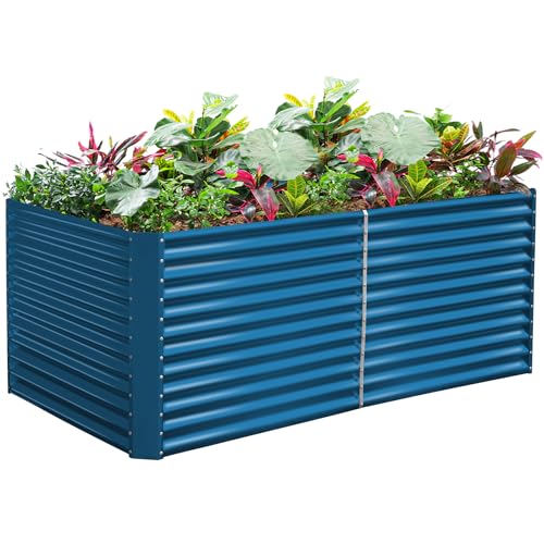 8x4x3ft Rectangular Galvanized Raised Garden Beds