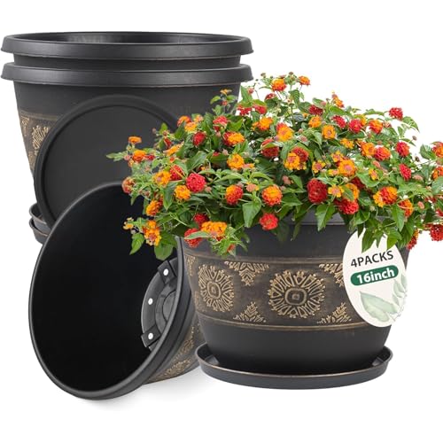 16 Inch Outdoor Planters (4 Count)