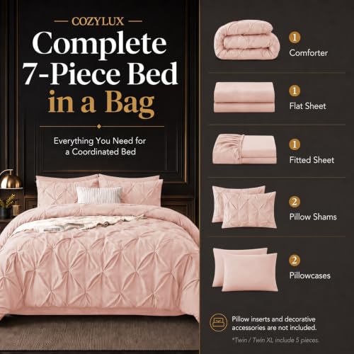 Oversized Queen Comforter Set Peach Pink