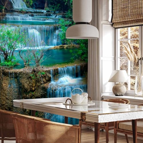 Premium Wall Mural Wallpaper Waterfall Landscape 217x98 Inch (11 Count)
