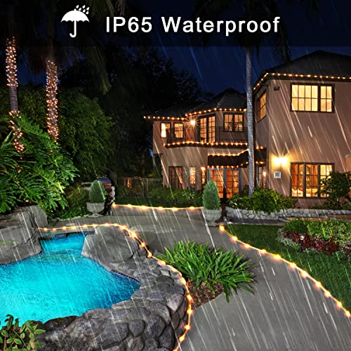 2 Pack 100 LED Solar Rope Lights (66 Foot)