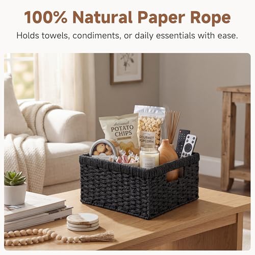 Wicker Baskets with Handles (2 Count)