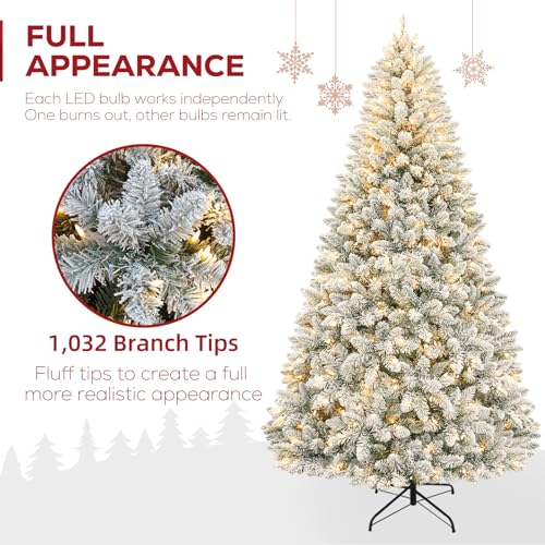 6 ft Prelit Flocked Christmastree