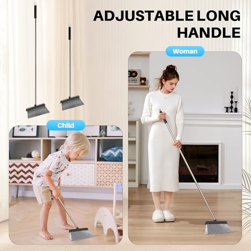Black Broom and Dustpan Set