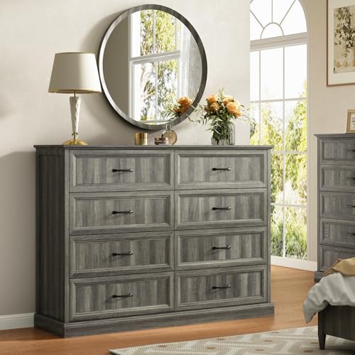 Farmhouse 8 Drawer Dresser for Bedroom