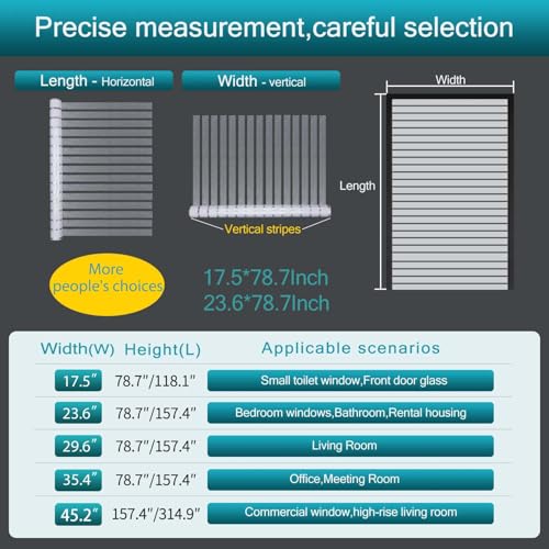 Window Privacy Film Striped with Tools (14.35 Sq Ft)