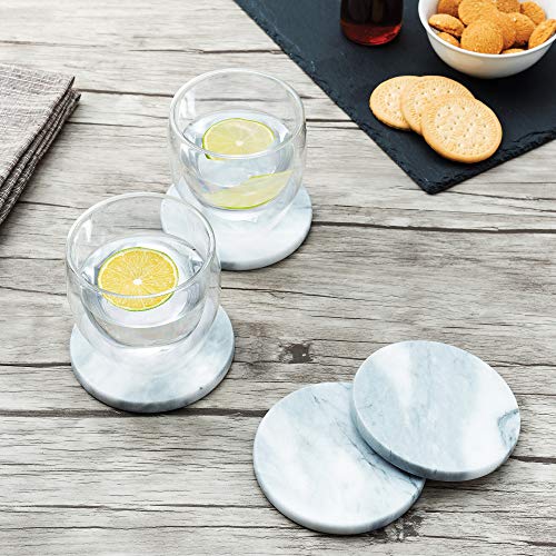 Natural Polished Marble Coasters