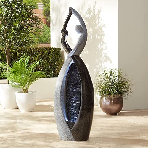 Dancing Couple 57" High Modern Outdoor Indoor Large Fountain with LED Light