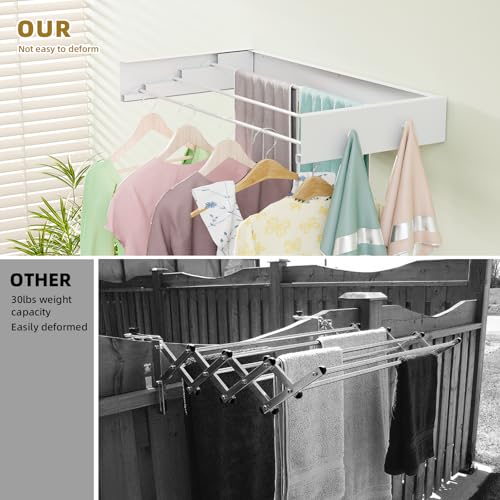 Wall Mounted Drying Rack for Laundry 19.8''