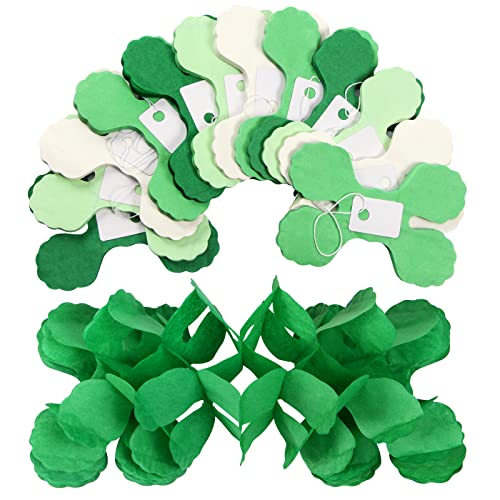 Green White Party Decorations Streamers Garland (12 Count)