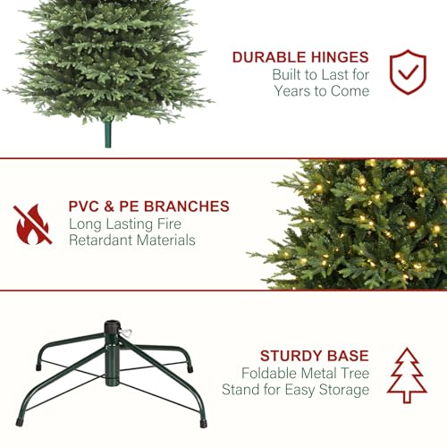 9 ft Prelit Christmas Tree with Realistic PE Foliage