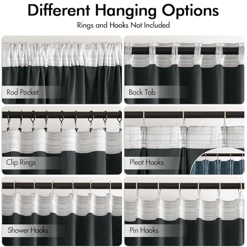 Stone Blue Velvet Pinch Pleat Blackout Curtains W52 X L96 Inches (2 Count)