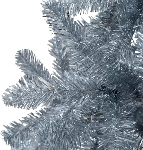 7.5ft Artificial Prelit Silver Christmas Tree