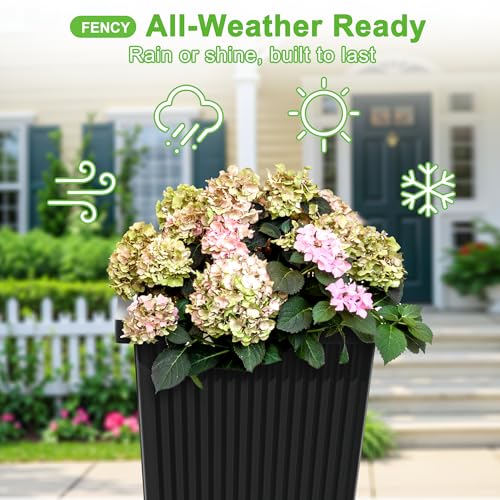 Set of 2 Tall Planters for Outdoor Plants (2 Count)