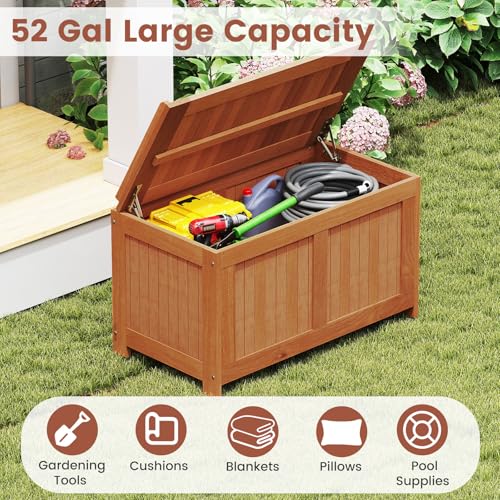 52 Gallon Wood Outdoor Storage Box