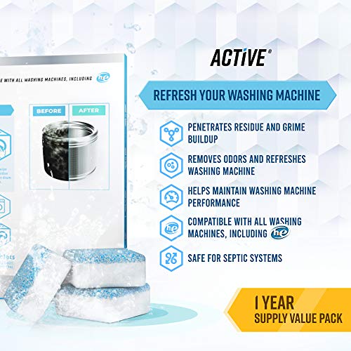 Washing Machine Dishwasher & Disposal Cleaning Tablets (72 Count)