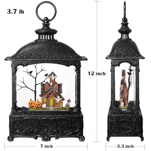 Halloween Snow Globe Lantern Haunted House Halloween Decor