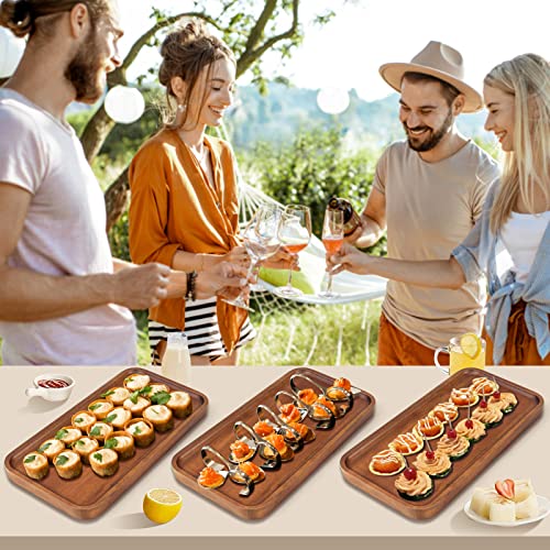 Acacia Wood Serving Trays Charcuterie Board Cheese Platter Wooden Plates
