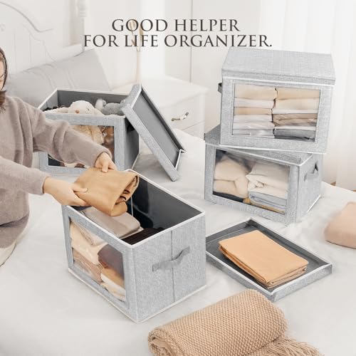 Storage Bins with Lids (6 Count)