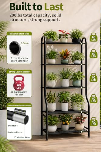 5 Tier Metal Plant Stand