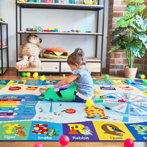 BENRON 7x10 Playroom Rug for Kids Washable