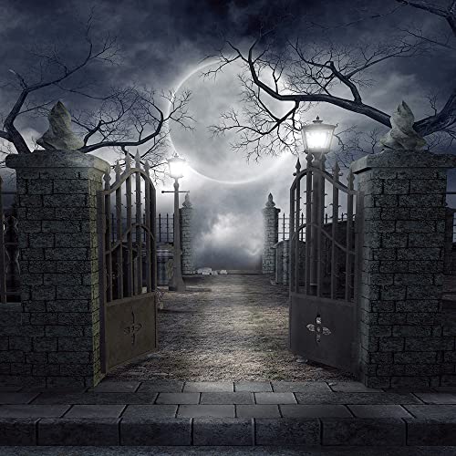 8x8ft Halloween Backdrop Background Nightmare Before Christmas Backdrop for Photography Zombie Themed Photo Booth Party Decorations CY034