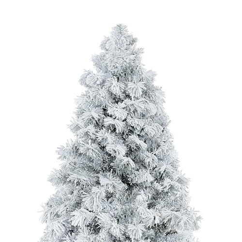 Skylar 7.5ft Snow Flocked Christmas Tree Prelit with 892 Branch Tips