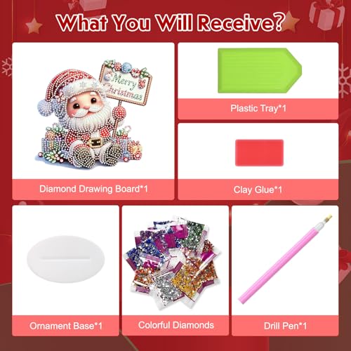 Christmas Santa Claus Diamond Art Tabletop Kits