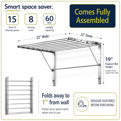 Wall Mounted Clothes Drying Rack