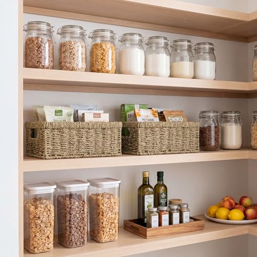 Wicker Baskets for Organizing (2 Count)