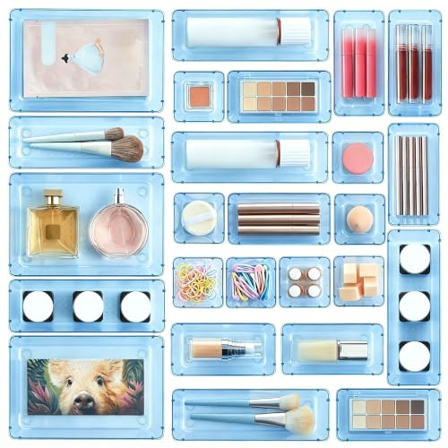 25 Pack Plastic Drawer Organizers with Non (25 Count)