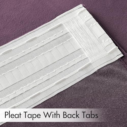 Lavender Velvet Pinch Pleat Blackout Curtains W52 X L108 Inches (2 Count)