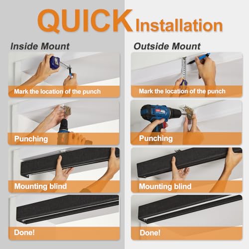 Free Stop Cordless Blinds for Indoor Windows with Cover