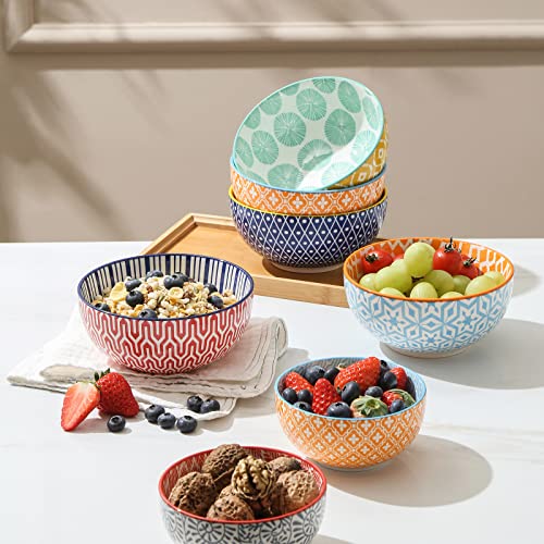 Ceramic Cereal Bowls Set of 6 (6 Count)