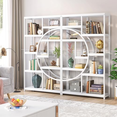 Bookshelf Industrial Etagere Bookcase (2 Count)