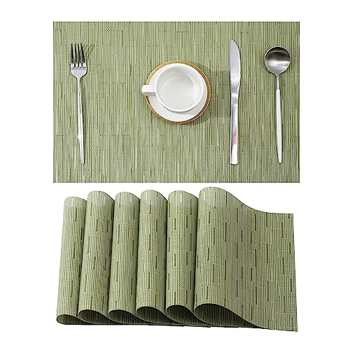 Pea Green Placemats Set of 6 (6 Count)
