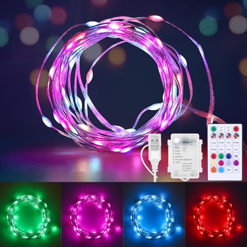 Battery Operated Fairy Lights Color Changing String Lights with Remote