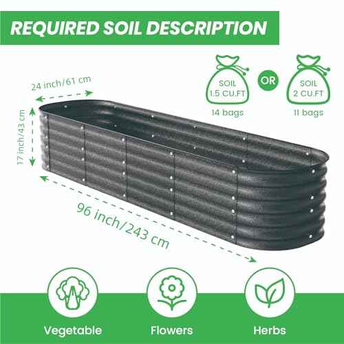 8x2 Galvanized Raised Garden Bed