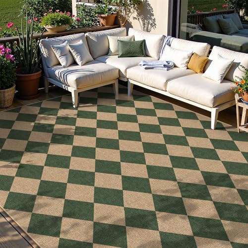 Checkered Easy Jute Living Room Rug (80 Sq Ft)