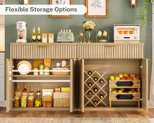 31.5" W Fluted Buffet Cabinet with Storage