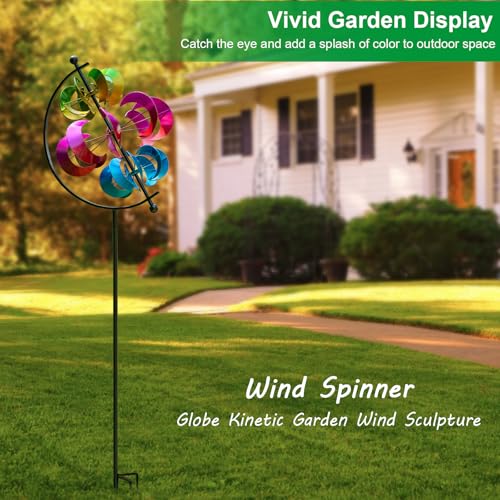 Large Metal Wind Spinner for Garden and Yard