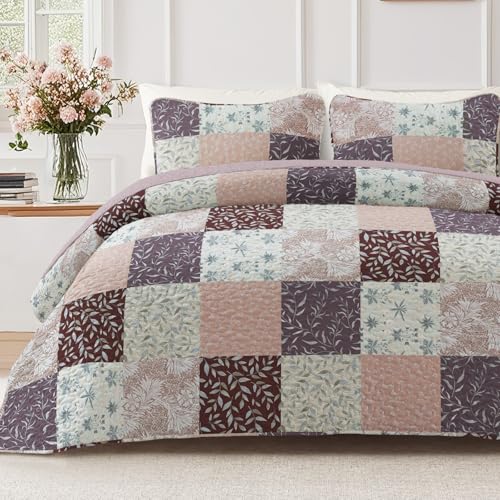 Reversible Boho Quilts Queen Size Brown (3 Count)